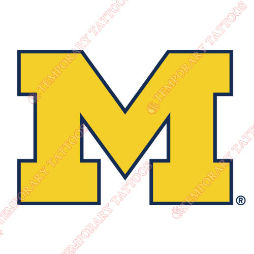 Michigan Wolverines Customize Temporary Tattoos Stickers NO.5065